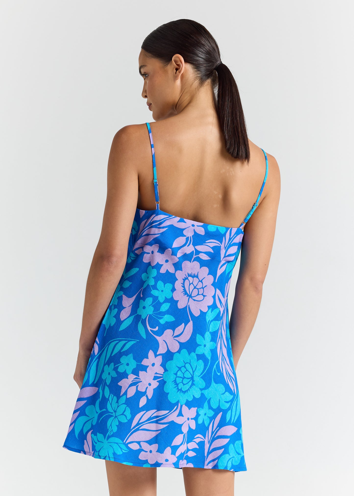 Vanuatu Slip Bias Dress - Ocean