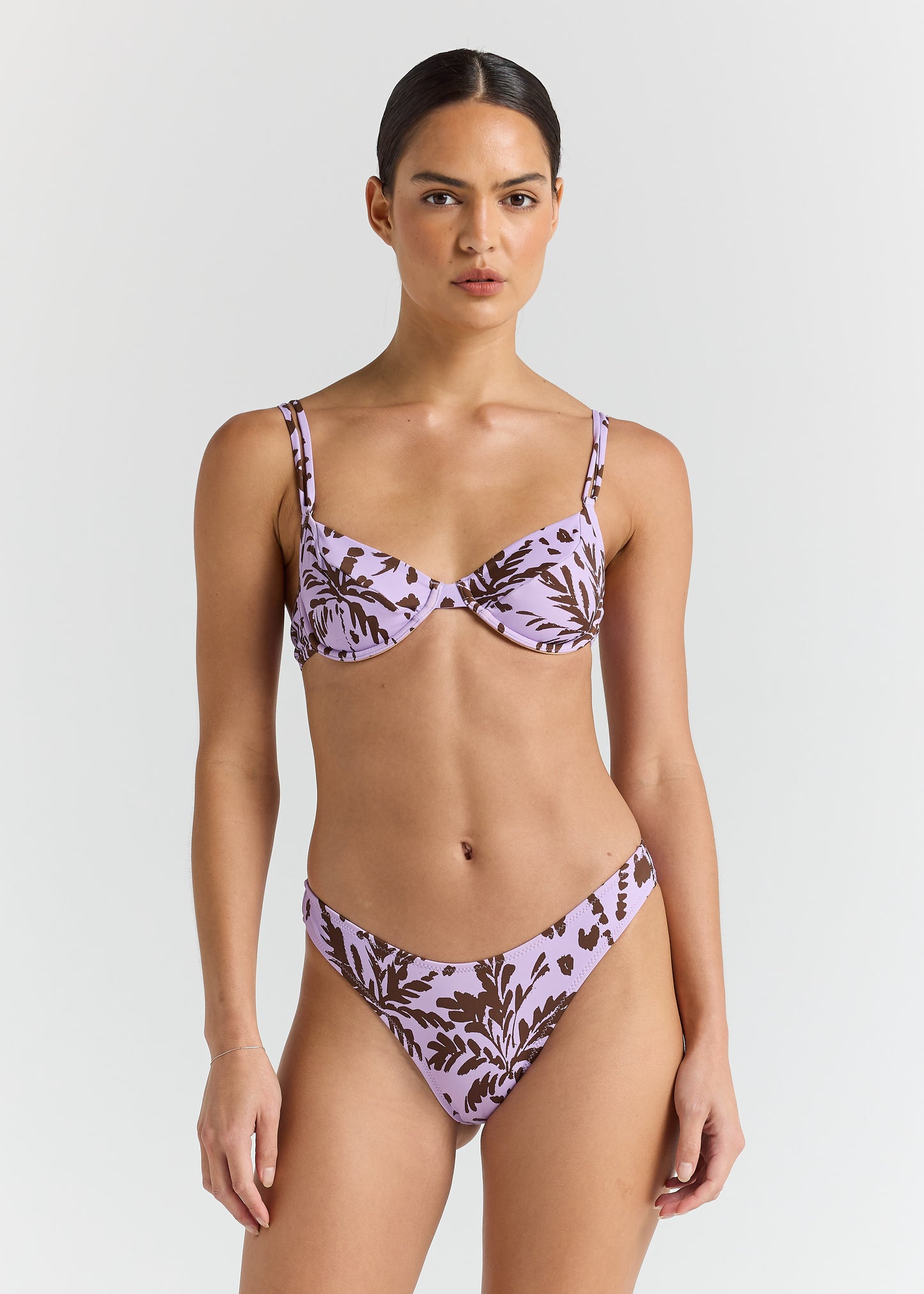 Zanzibar High Cut Cheeky Bikini Bottom - Lilac