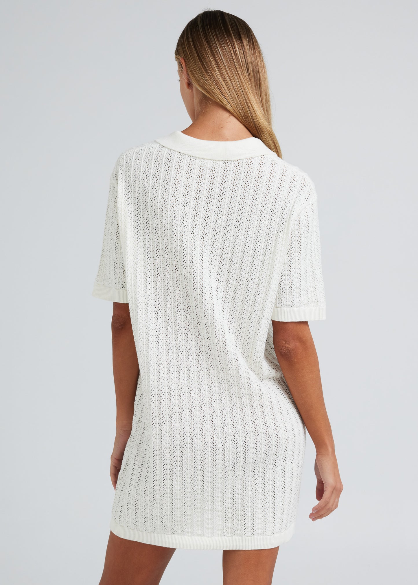 Oasis Knit Shirt Dress - Seashell