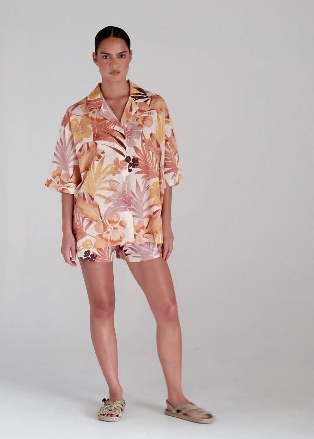 Solara Resort Over Shirt - Sunblush