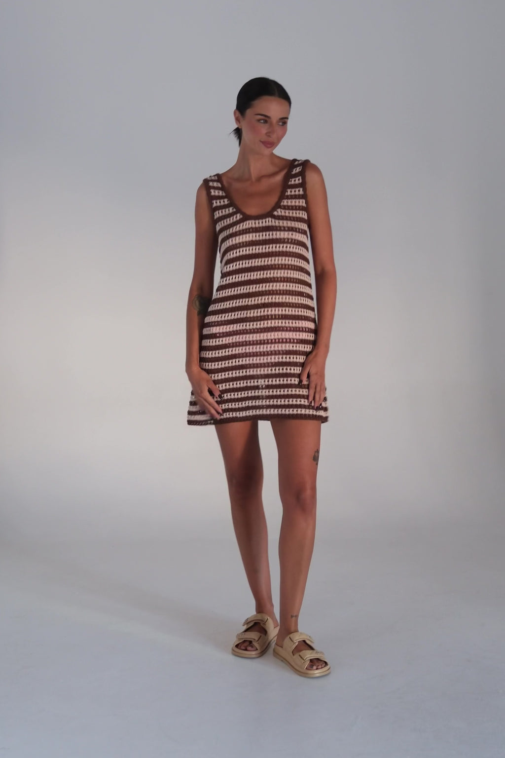 Sorrento U Crochet Knit Dress - Coco