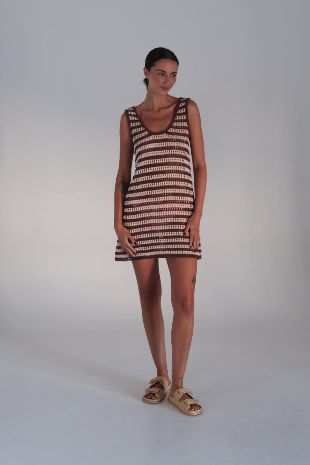 Sorrento U Crochet Knit Dress - Coco