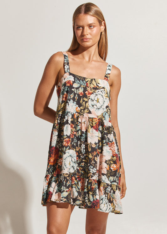 Wallflower Slip Tiered Dress - Black