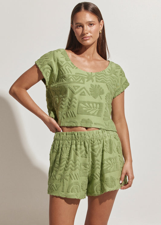 Mai Tai Crop Top - Palm
