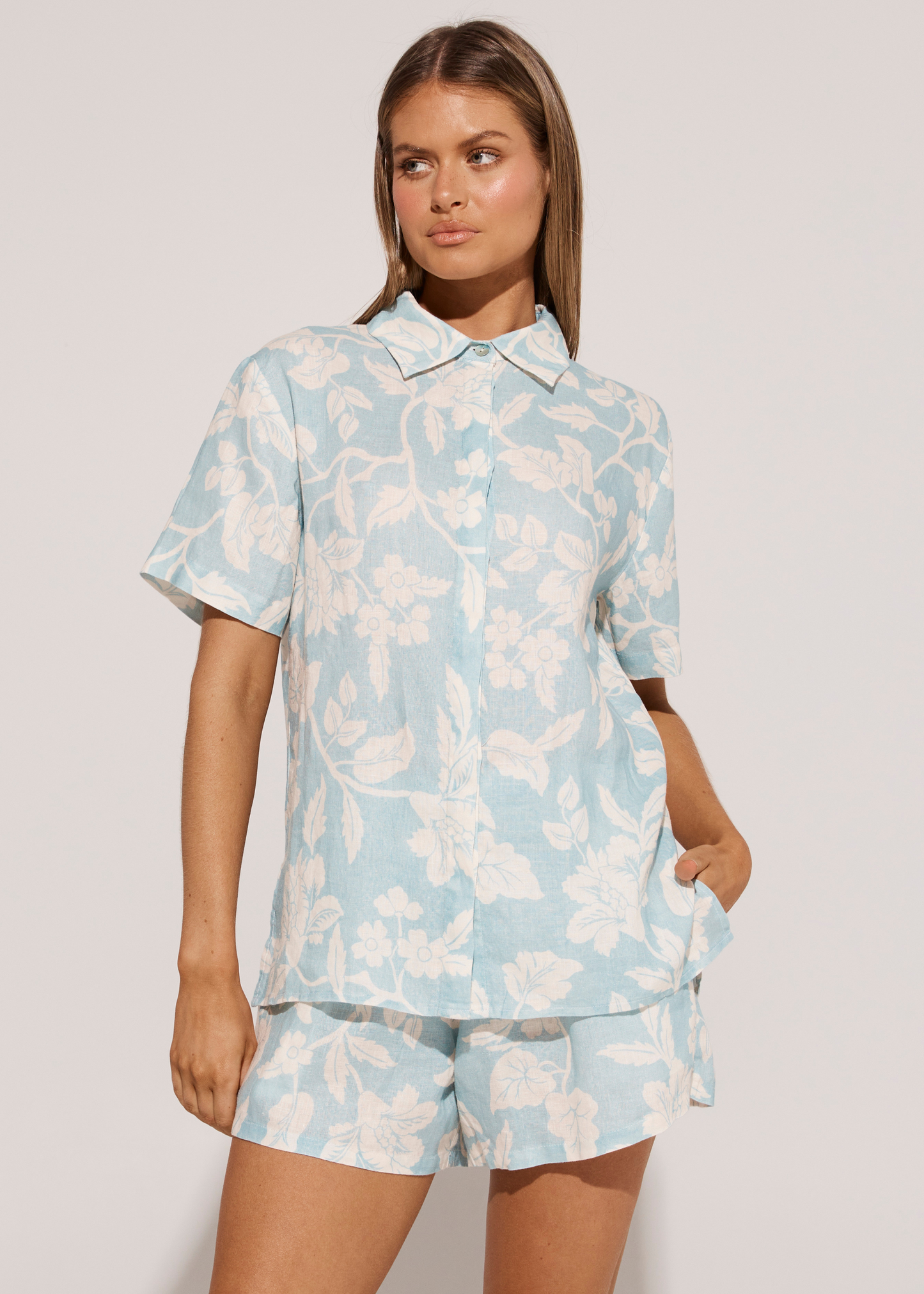 Honolulu Slim Shirt - Seamist